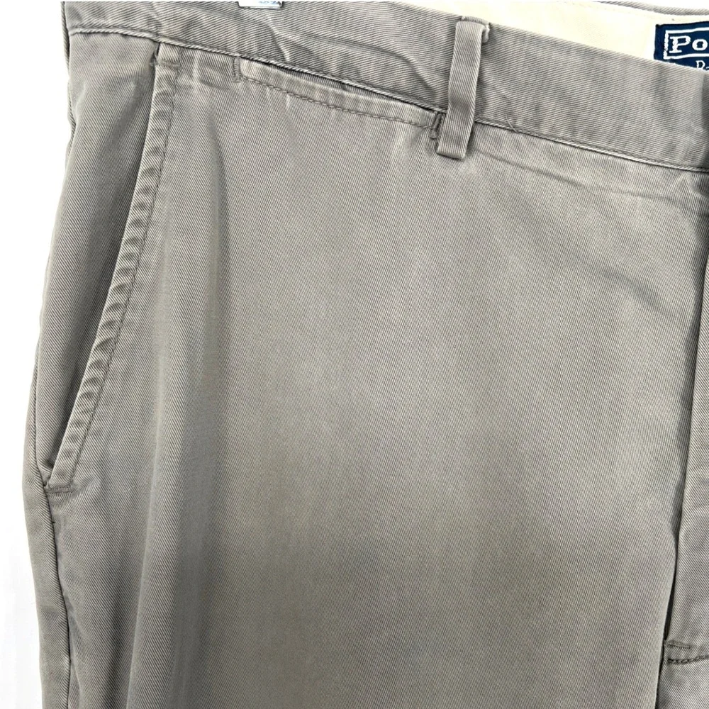 Polo Ralph Lauren Mens Chino‎ Pants 40x32 Gray Cotton Classic Preppy Casual
